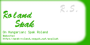 roland spak business card